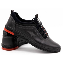 Polbut Chaussures décontractées en cuir pour hommes K24, gris 3