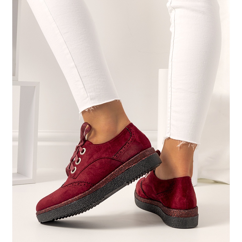 Chaussures Velay femme bordeaux rouge 1