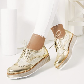 Chaussures femme Menard dorées d'or 1