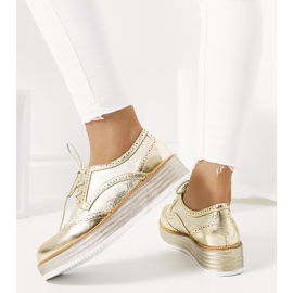 Chaussures femme Menard dorées d'or 2