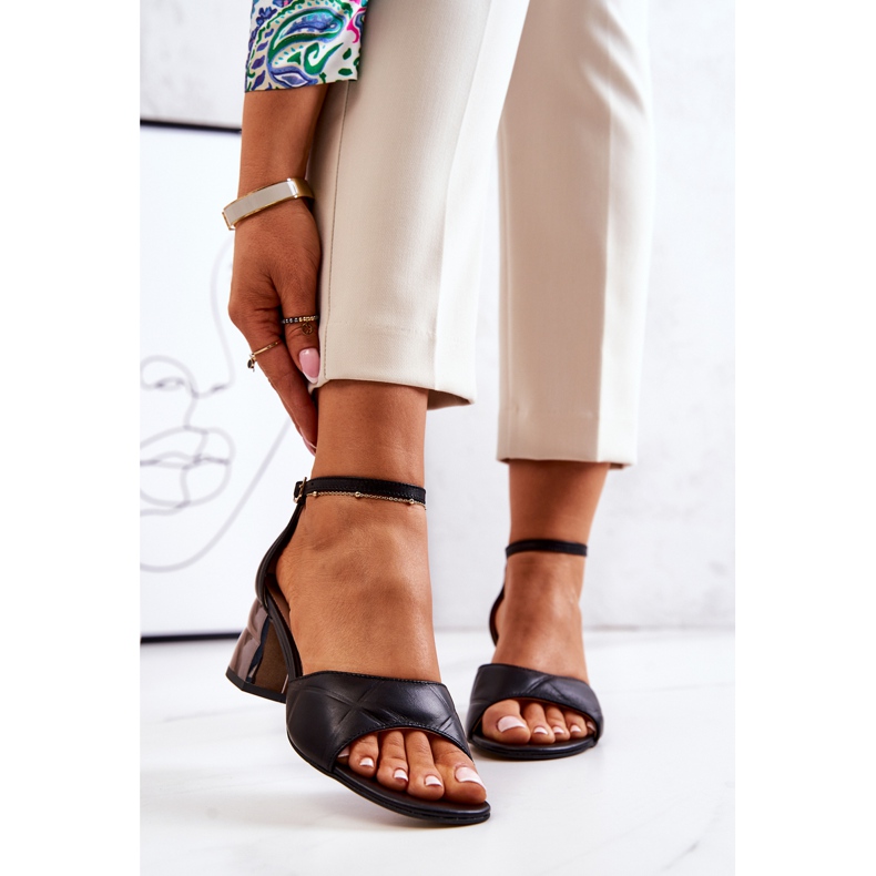 Lewski Shoes Sandales Cuir On A Bar Lewski 3027 Noir le noir 2