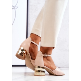 Lewski Shoes Sandales Cuir On A Bar Lewski 3027 Beige doré 1