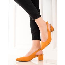 Goodin Escarpins moutarde avec cuir écologique jaune 2