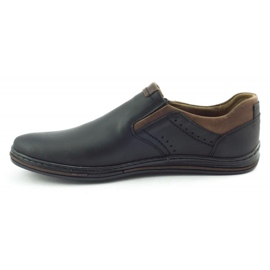 Polbut Chaussures à enfiler 401 noires pour hommes brun le noir 1 Polbut Chaussures à enfiler 401 noires pour hommes brun le noir 1