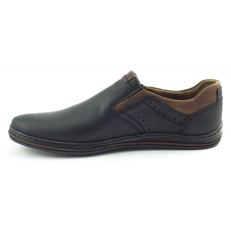 Polbut Chaussures à enfiler 401 noires pour hommes brun le noir 1 Polbut Chaussures à enfiler 401 noires pour hommes brun le noir 1