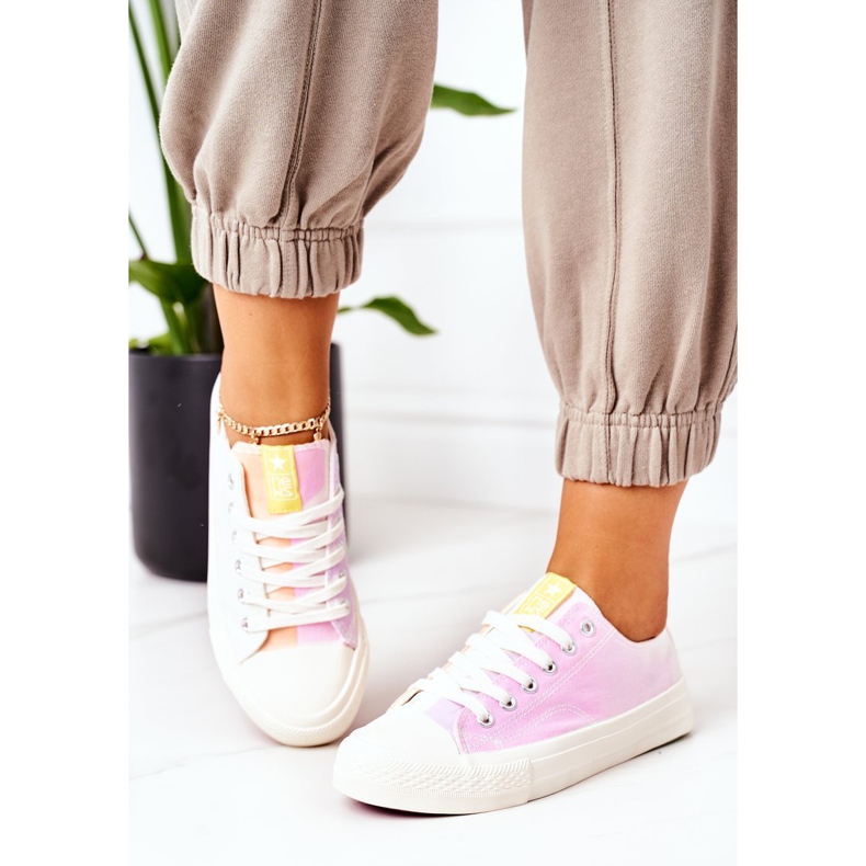 NEWS Baskets classiques à changement de couleur Ecoma pour femmes blanc multicolore 2
