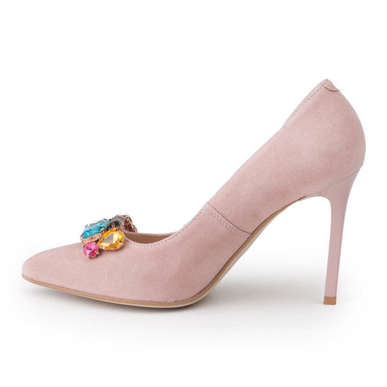 Marco Shoes 1057P clous roses avec grosses pierres 2