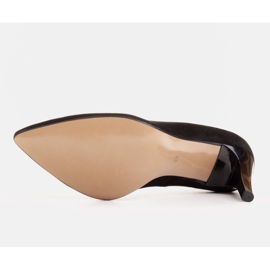 Marco Shoes Talons hauts noirs élégants en daim naturel le noir 6