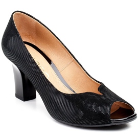 Marco Shoes Escarpins 316P noirs avec une coupe pratique sur le devant le noir 1