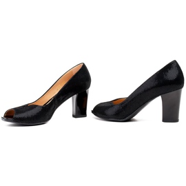 Marco Shoes Escarpins 316P noirs avec une coupe pratique sur le devant le noir 3