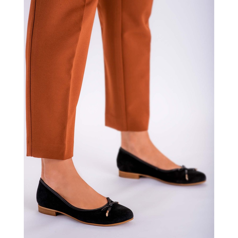 Marco Shoes Ballerines en daim 1152P noires 1