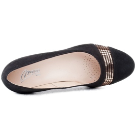 Marco Shoes Escarpins en daim à pied-de-poule métallisé le noir 5