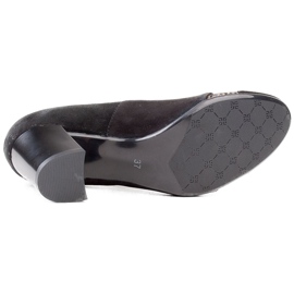 Marco Shoes Escarpins en daim à pied-de-poule métallisé le noir 6