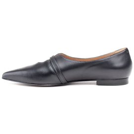 Marco Shoes Ballerines minces noires pour femmes 1332P avec une sangle le noir 2