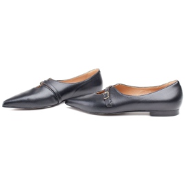 Marco Shoes Ballerines minces noires pour femmes 1332P avec une sangle le noir 3