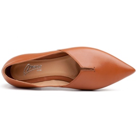 Marco Shoes Ballerines femme caramel à découpe Marco 1285P brun 6