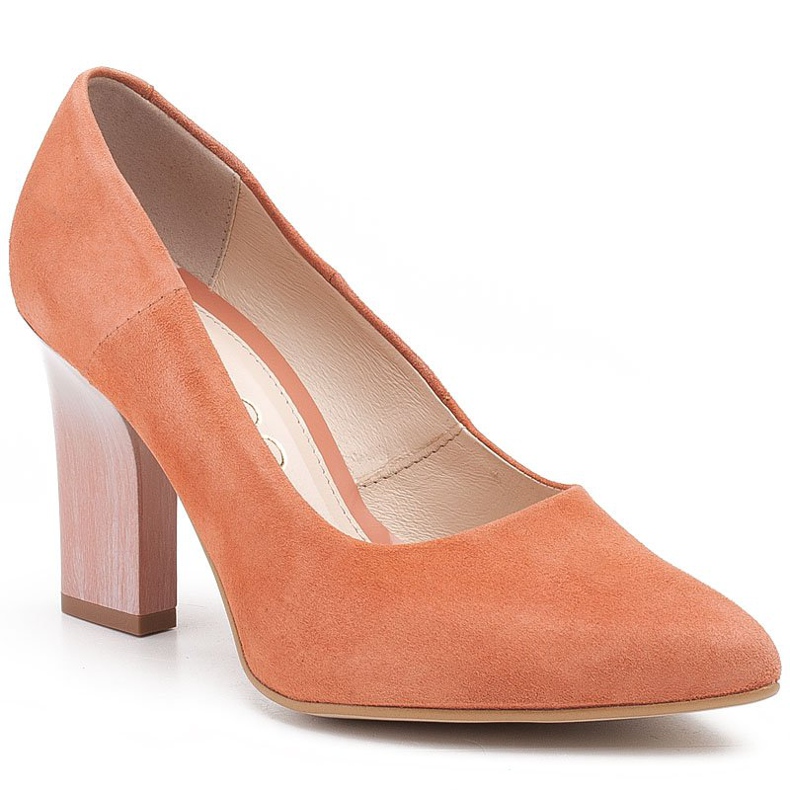 Marco Shoes Escarpins 320P en daim naturel - abricot orange 1