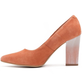 Marco Shoes Escarpins 320P en daim naturel - abricot orange 2