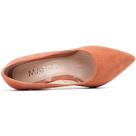 Marco Shoes Escarpins 320P en daim naturel - abricot orange 4