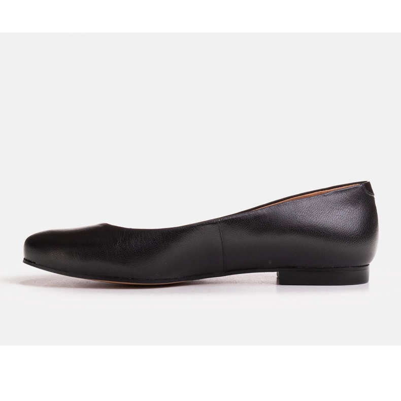 Marco Shoes Ballerines en cuir grainé noir 1
