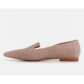 Marco Shoes Ballerines seigneurs en daim beige - motif sequin 2