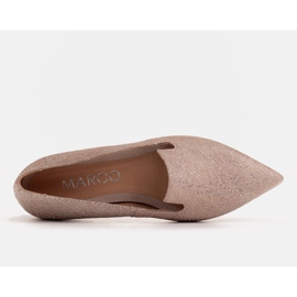 Marco Shoes Ballerines seigneurs en daim beige - motif sequin 4