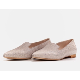 Marco Shoes Ballerines seigneurs en daim beige - motif sequin 3
