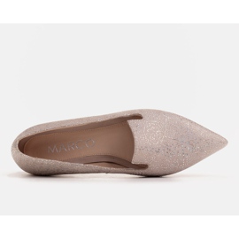 Marco Shoes Ballerines seigneurs en daim beige - motif sequin 4