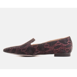 Marco Shoes Ballerines Lordsy en cuir suédé à motif peau de serpent noir 2