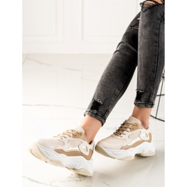 Marquiz Baskets à la mode beige brun 3