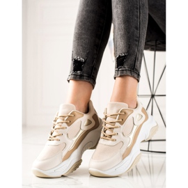 Marquiz Baskets à la mode beige brun 4