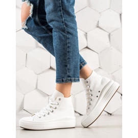 TRENDI Baskets à la mode sur la plate-forme blanche 1