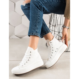 TRENDI Baskets à la mode sur la plate-forme blanche 2