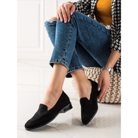 Vinceza Chaussures en daim ajouré le noir 2
