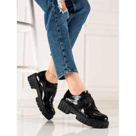 La.Fi Chaussures à plateforme avec boucle noir 1