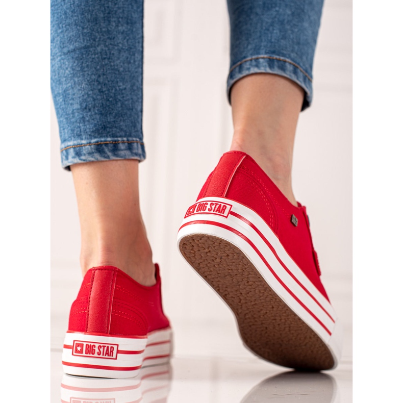 Baskets Big Star pour femme HH274053 rouge 1