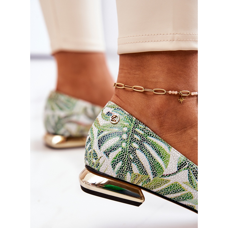 Ballerines Femme Laura Messi Cuir Vert 2193 multicolore 1