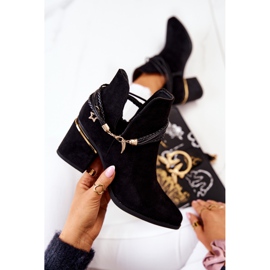 PS1 Bottes de cow-boy Inessa en daim noir à rayures 1