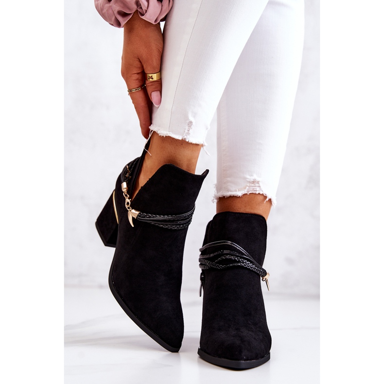 PS1 Bottes de cow-boy Inessa en daim noir à rayures le noir 2