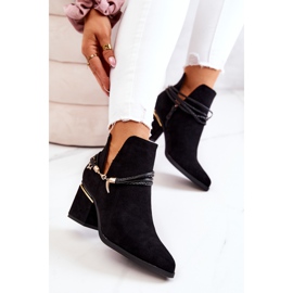 PS1 Bottes de cow-boy Inessa en daim noir à rayures le noir 4