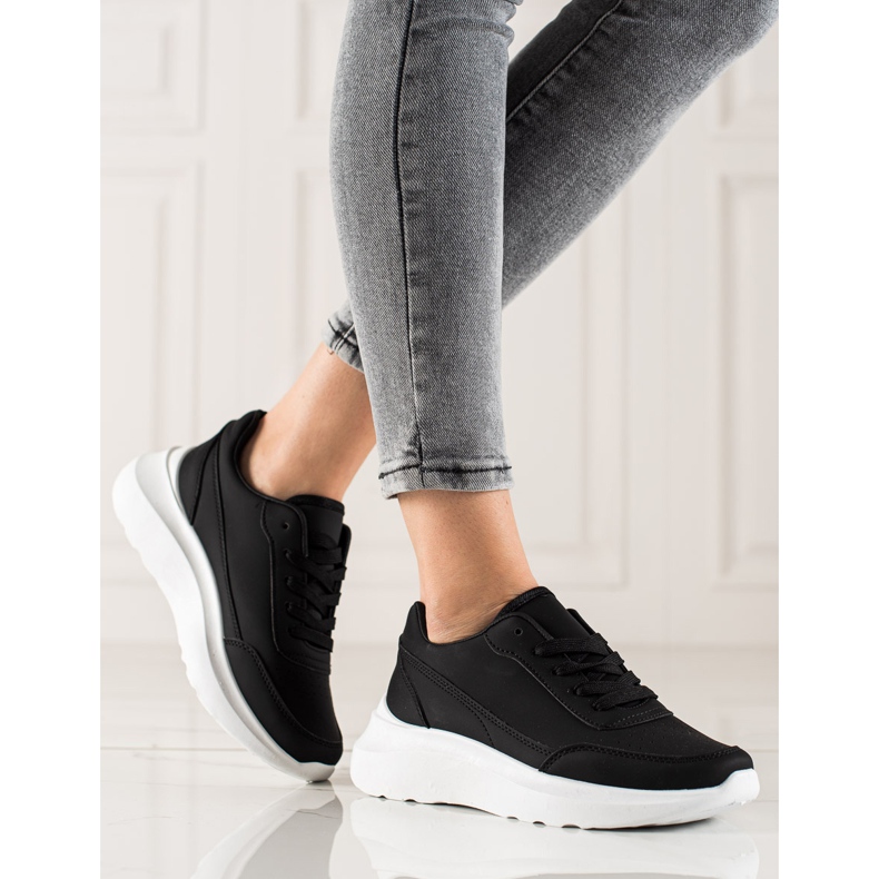 TRENDI Baskets de sport noires 1