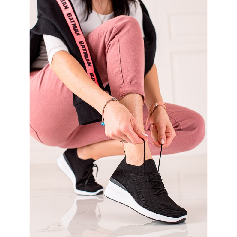 Goodin Chaussures compensées à lacets noir 1