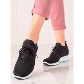 Goodin Chaussures compensées à lacets le noir 2