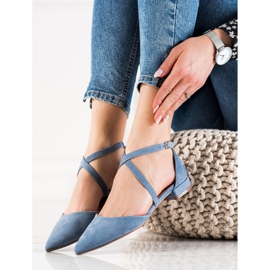 Sabatina Escarpins Bleus En Spitz 1