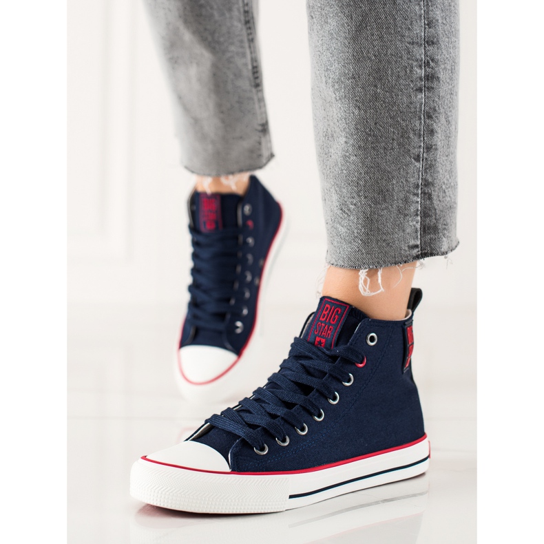Baskets montantes Big Star JJ274125 bleu marine 1