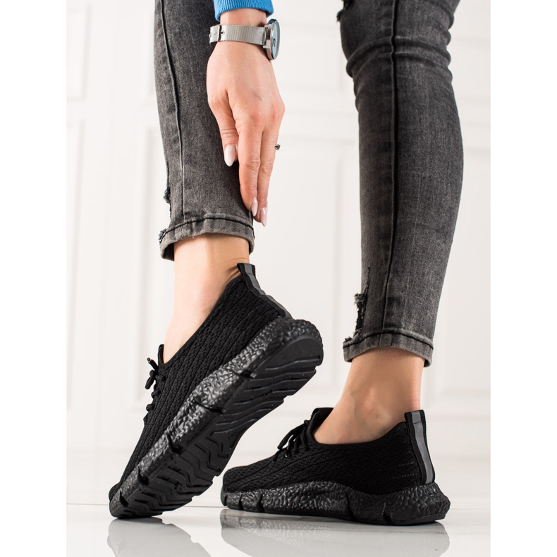 TRENDI Chaussures de sport noires 1