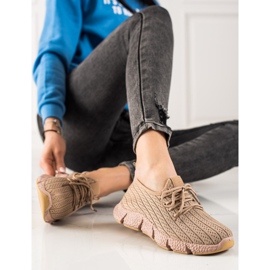 TRENDI Chaussures de sport marron beige 1