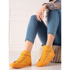 Baskets hautes Big Star FF274581 jaune 2