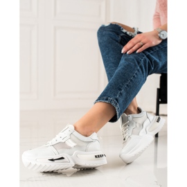TRENDI Baskets mode blanches 2