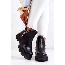 WS1 Bottes en cuir avec fermetures éclair noires décoratives Deborah le noir 1 WS1 Bottes en cuir avec fermetures éclair noires décoratives Deborah le noir 1